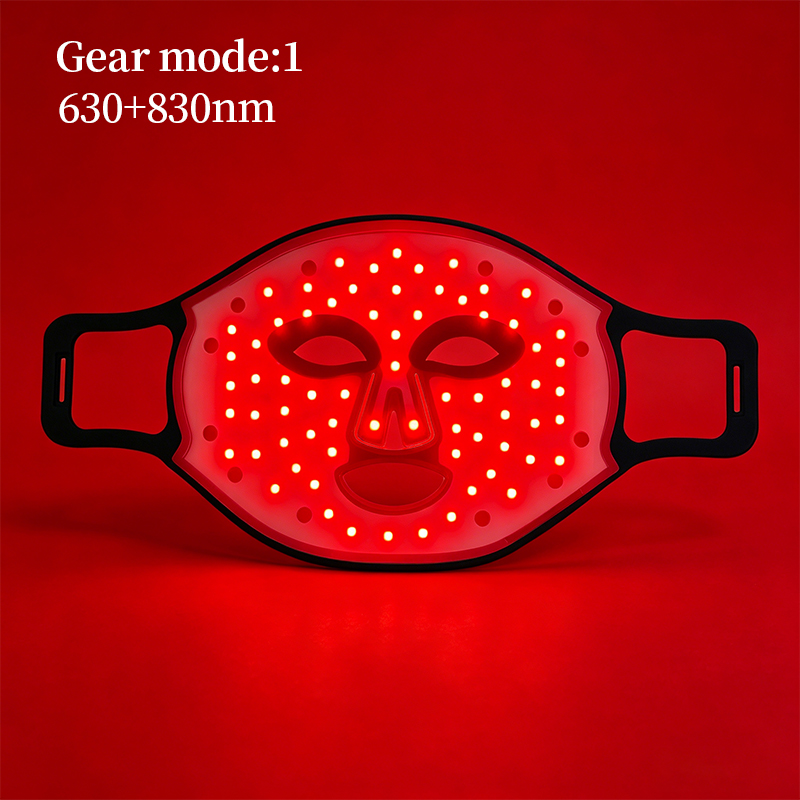 REDSKY 3 Colors Blue Red Facial Beauty LED Mask Silicone Photon Red Light Therapy Flexible Face Mask