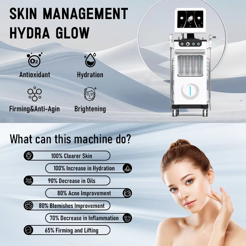 2025 Factory Price 14 in 1 Hydro Oxygen Face Cleaning Skin Care Equipment Skin Care Beauty Machine Skin Rejuvenation Beauty Spa