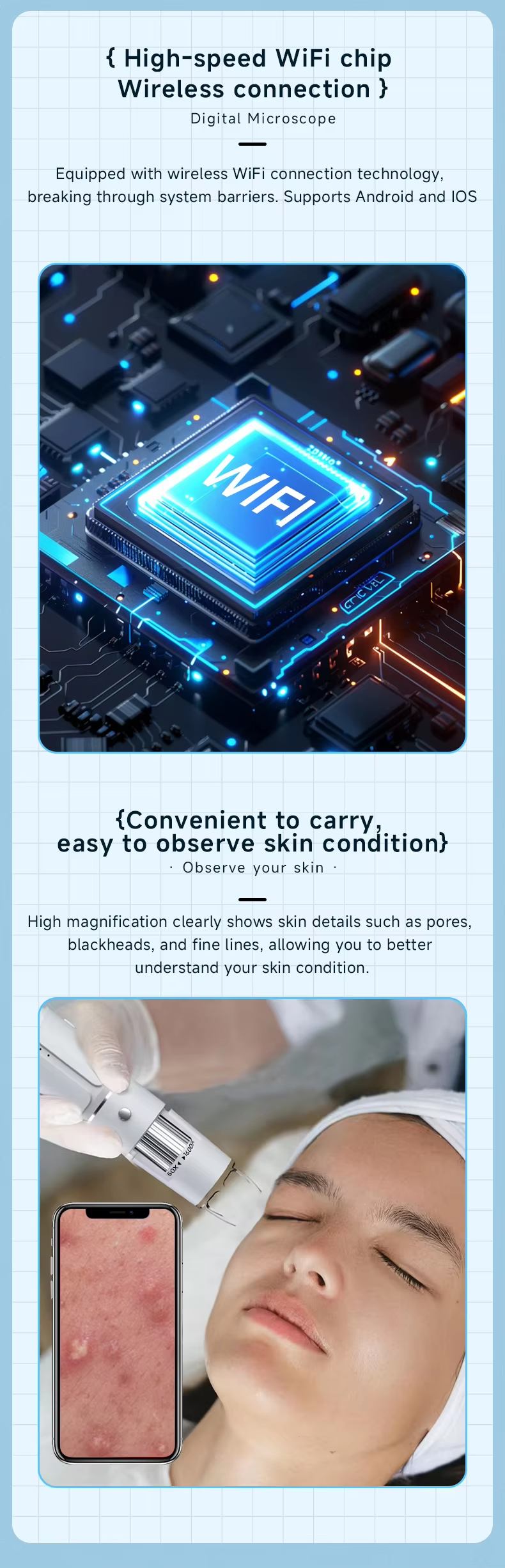 Wireless Microscope Magnification Details