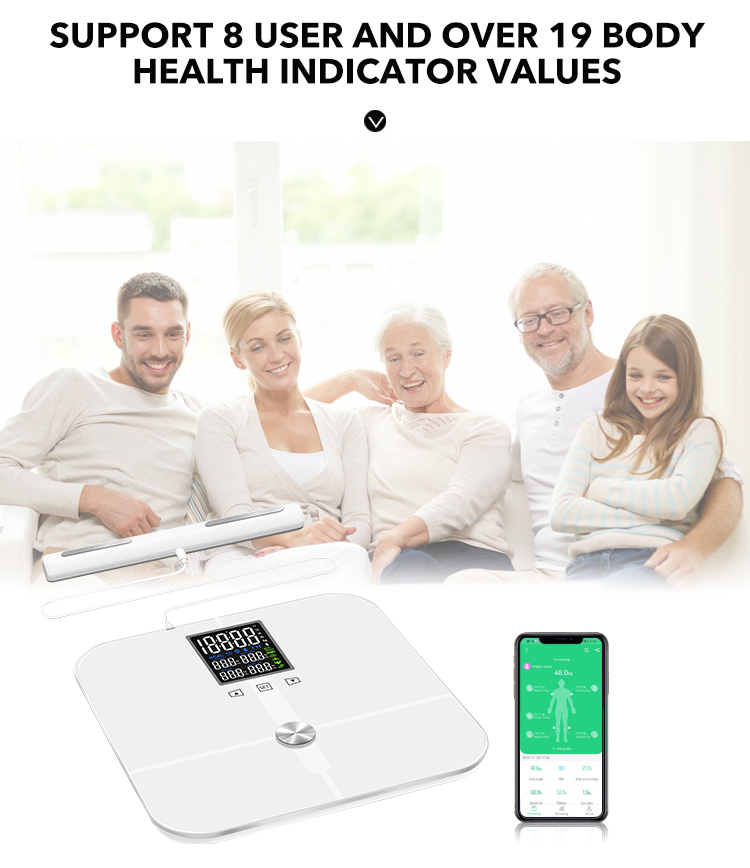 Electric Blue Tooth Weight Scale Smart Body Fat Weighing Digital Scale