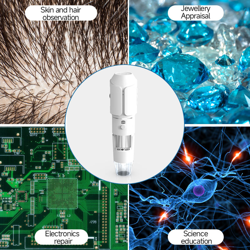 1600X Wireless WiFi Digital Microscope for Skin Hair Beauty Compatible with iPhone Android