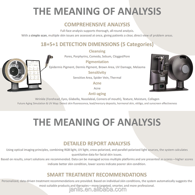 Portable 3D Ai Face Skin Diagnostics Analyzer Facial Tester Scanner Magic Face Mirror Device Analysis Machine Skin Analyze