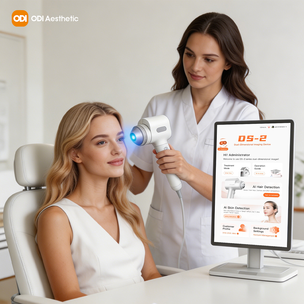 ODI Scalp Camera Analysis Machine Hair And Scalp Analysis Machine Hair Analysis Device Uv Light Hair Follicle Analyzer Machine