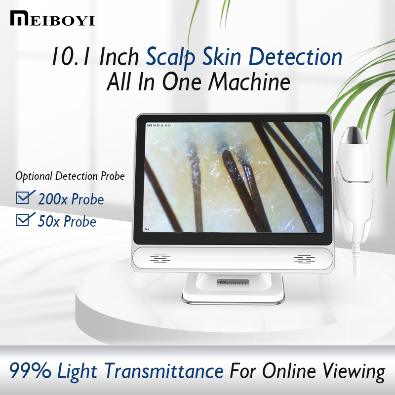 Meiboyi 10.1 Inch Small Professional Scalp Detector HD Home Use Hair Analysis Machine Hair Follicles Scanner Beauty Salon Device