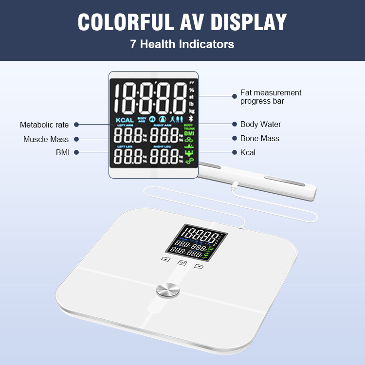 Electric Blue Tooth Weight Scale Smart Body Fat Weighing Digital Scale 180kg Bathroom Scales Machine