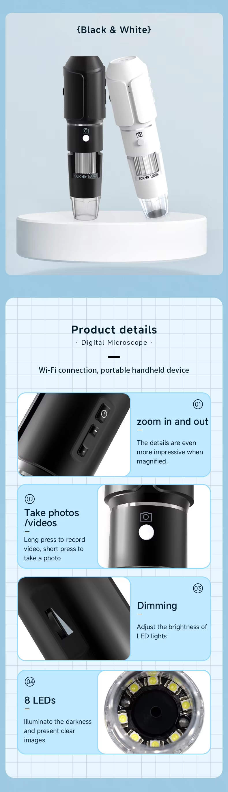 Handheld Microscope Interface and Features