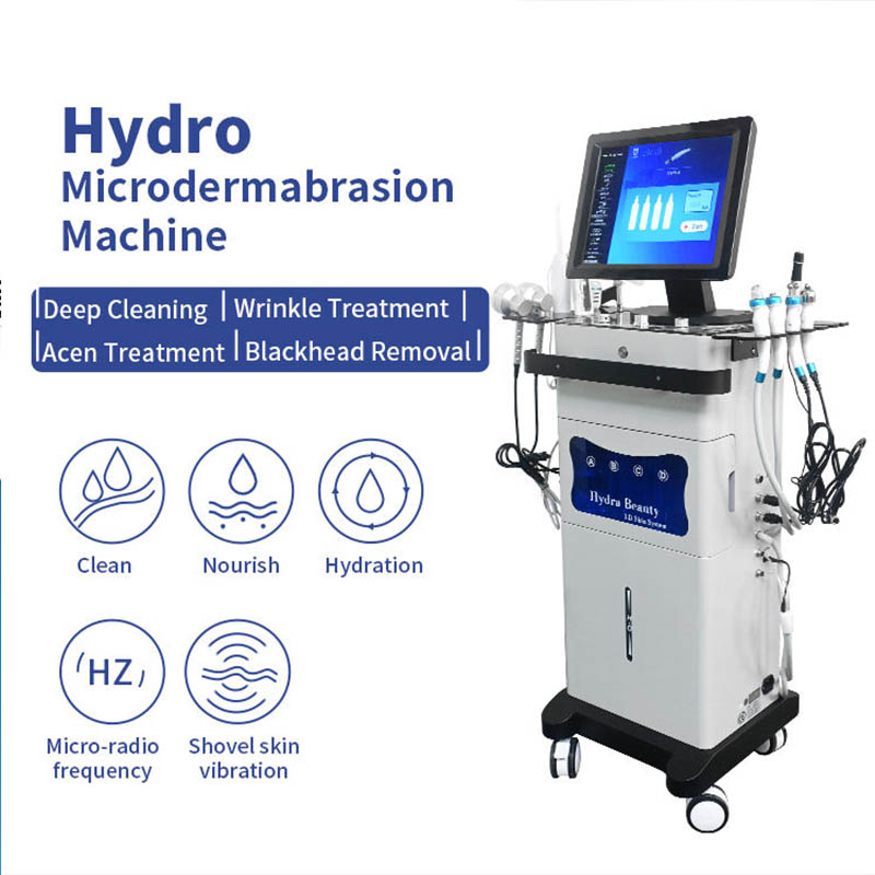 2026 15-in-1 Hydra Deep Cleansing Machine Microdermabrasion Skin Rejuvenation Portable Facial Care Oxygen Jet Water Analyzer