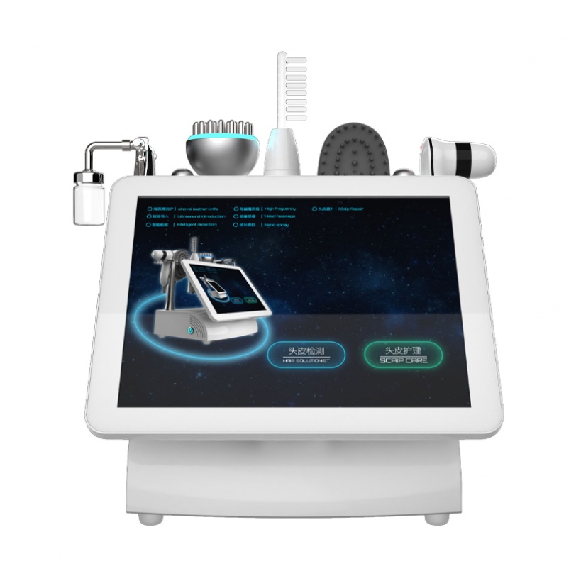 Hair Scalp Analyzer Scalp Detector Digital Skin Analyzer Microscope Hair Follicle Testing Face Body Analysis Machine 5-in-1