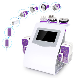 WLM Custom Logo Purple Body Fat Burner Cellulite Removal Lipo Laser Radio Frequency 6 in 1 Ultrasonic Vacuum Cavitation Machine