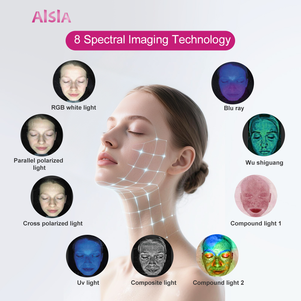 CE 3D Online Training Ai Face Skin Diagnostics Analyzer Facial Tester Scanner Magic Face Skin Analysis Machine Skin Analyzer