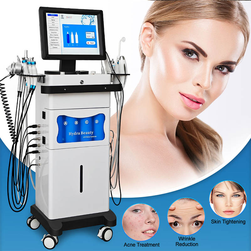 2026 15-in-1 Hydra Deep Cleansing Machine Microdermabrasion Skin Rejuvenation Portable Facial Care Oxygen Jet Water Analyzer