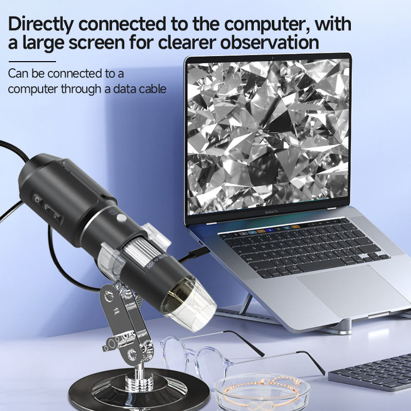 1600X Wireless WiFi Digital Microscope for Skin Hair Beauty Compatible with iPhone Android