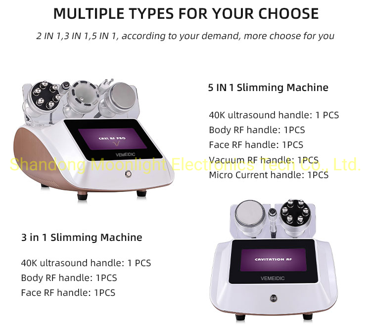 Beauty Products Cavitation Machine 40K RF Skin Tightening Vacuum Machine