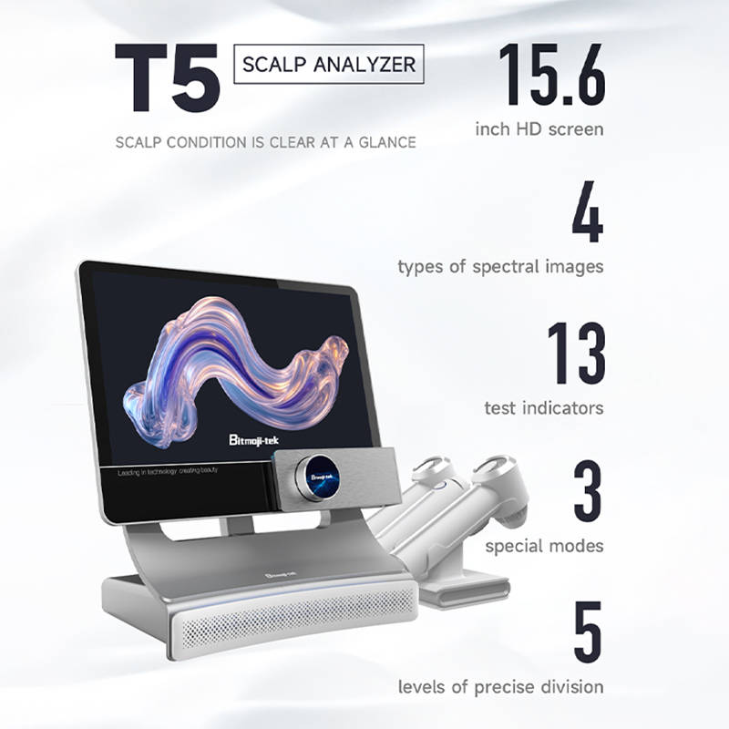 factory price trichoscopy scalp hair analyzer camera 3 in 1 scalp hair analyzer machine digital hair microscope scalp analyzer