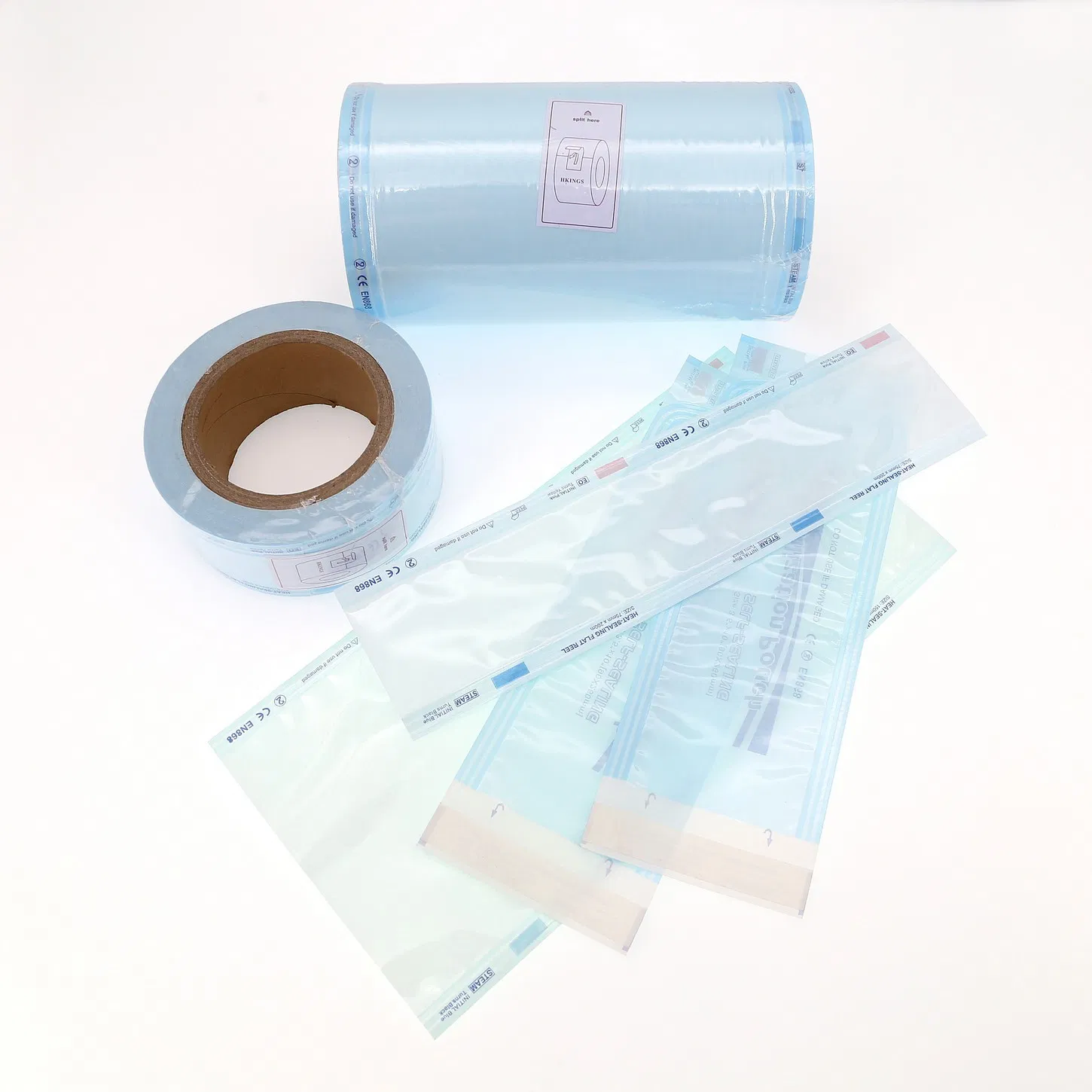 Medical Dental Packaging Dry Heat Self-Sealing Sterilization Flat/ Gusseted/ Plasma Tyvek Reel