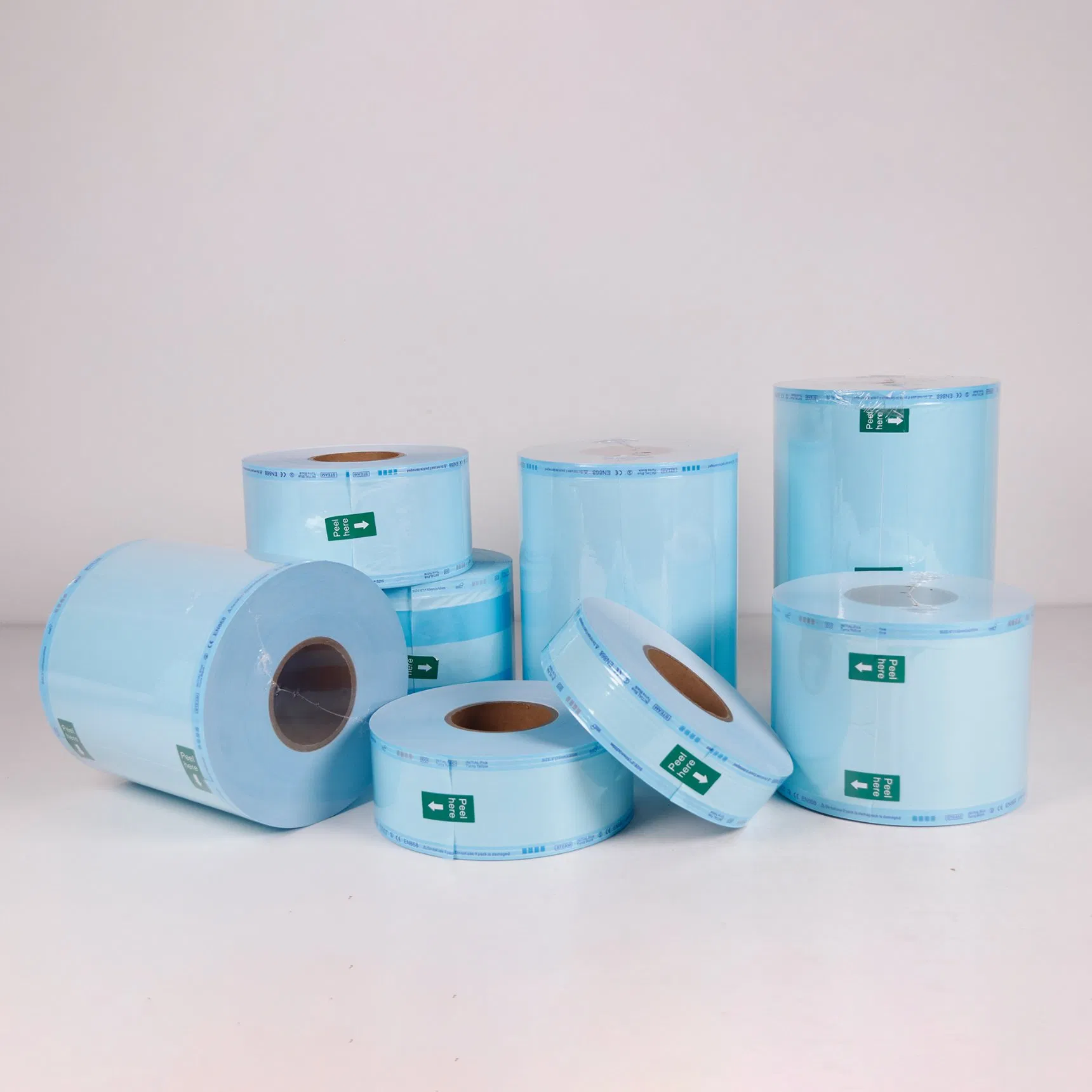 Medical Dental Self Sealing Pouch Sterilization Gusseted Reel Roll