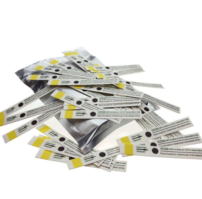 Surgical Indicator Strip for Chemical Autoclave Testing and Sterilization
