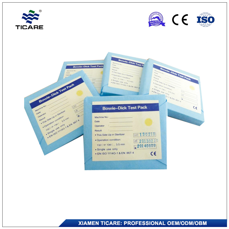 Hospital Use 115X125mm Sterile Bowie Dick Test Pack