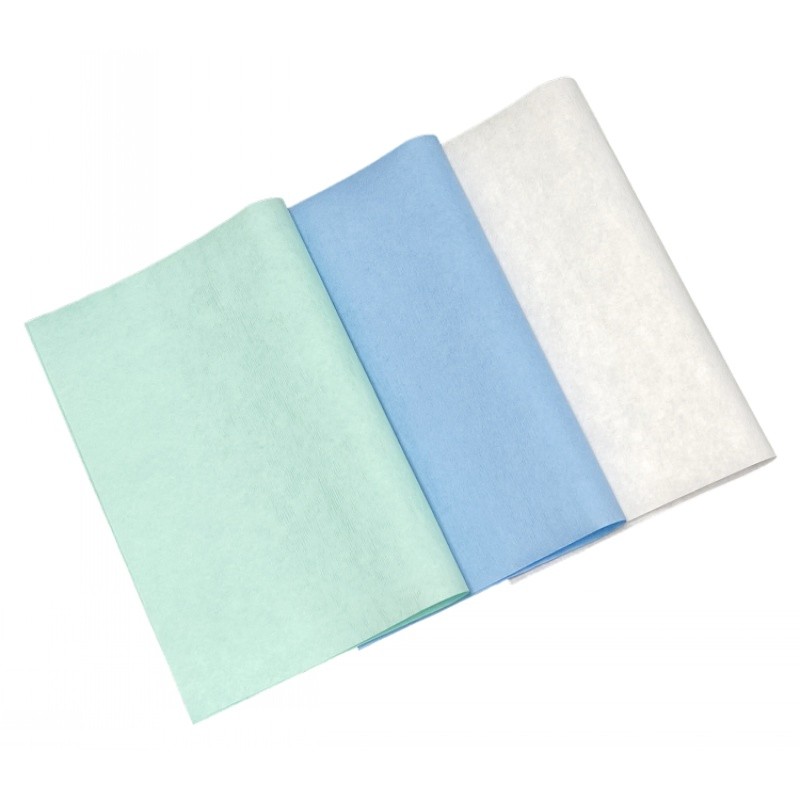 30X30cm Medical Grade Crepe Paper 45 GSM 60GSM Sterilization Crepe Paper Green