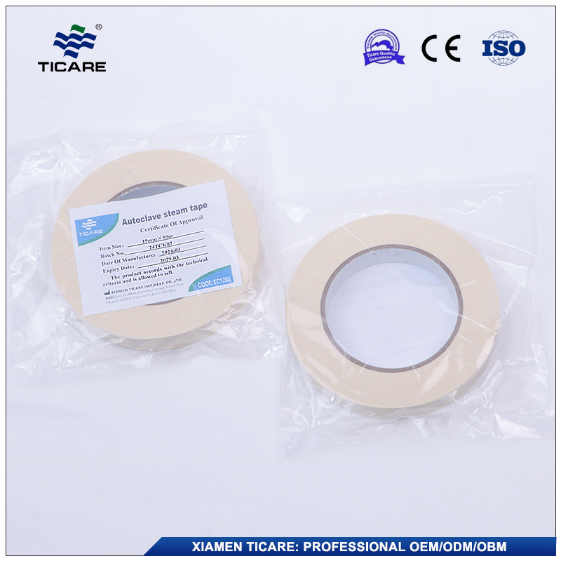 25mm Plasma Chemical Indicator Tapes Lead Free Eo Autoclave Steam Sterile Indicator Tape for Steam Sterilization
