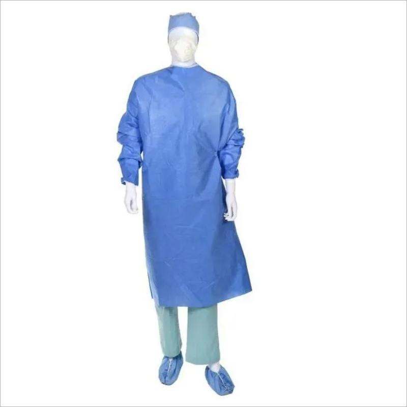 Non Sterile Normal SMS Non Woven Surgical Gown with Straps on Neck