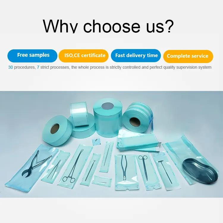 Sterile Gusseted Reel Pouch Bag Medical Disposable Packaging