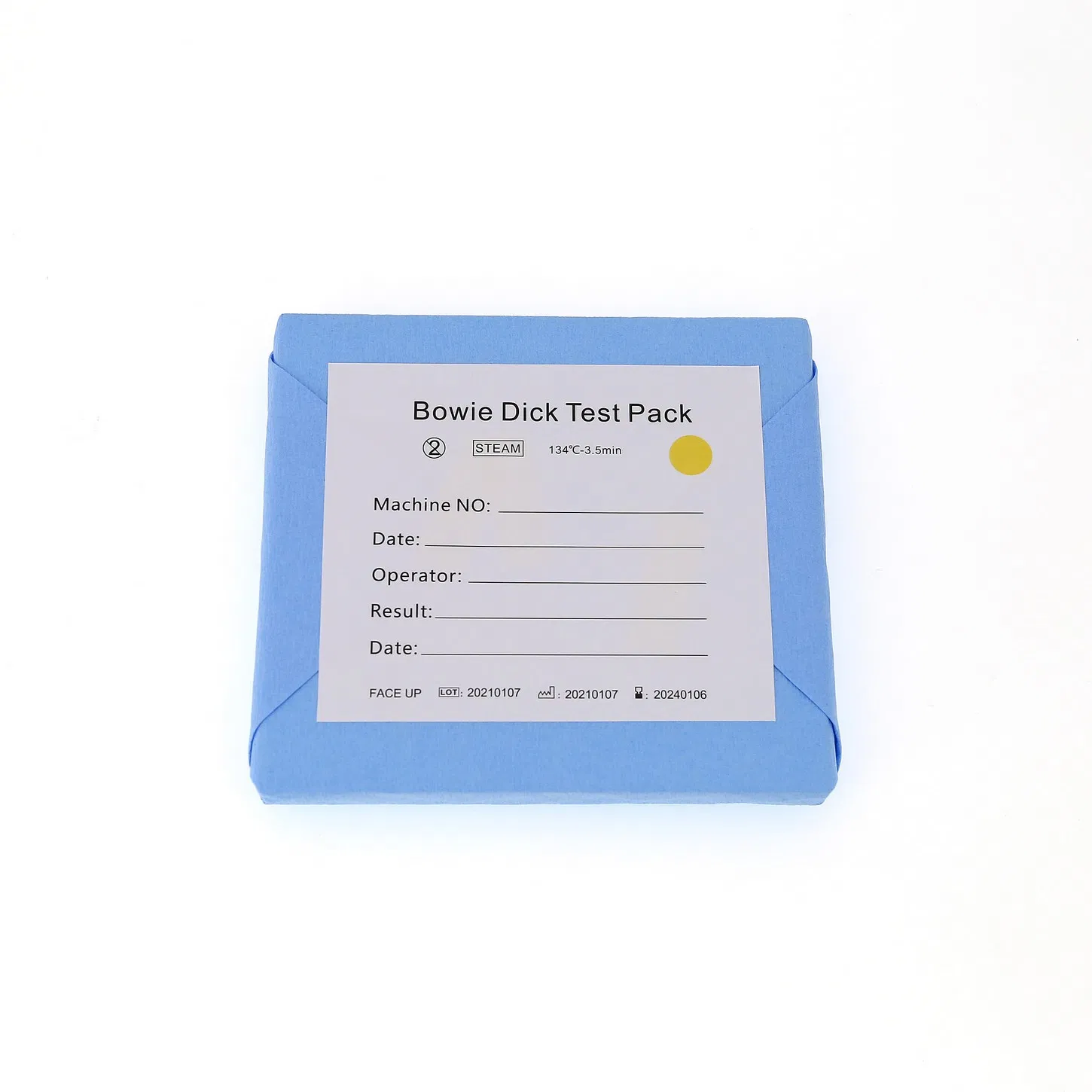Medical Dental Disposable 115mm× 125mm Bd Bowie Dick Test Pack