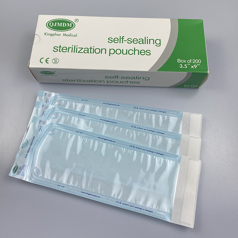Disposable Medical Flat Gusseted Self-Sealing Sterilization Packing Paper Pouch
