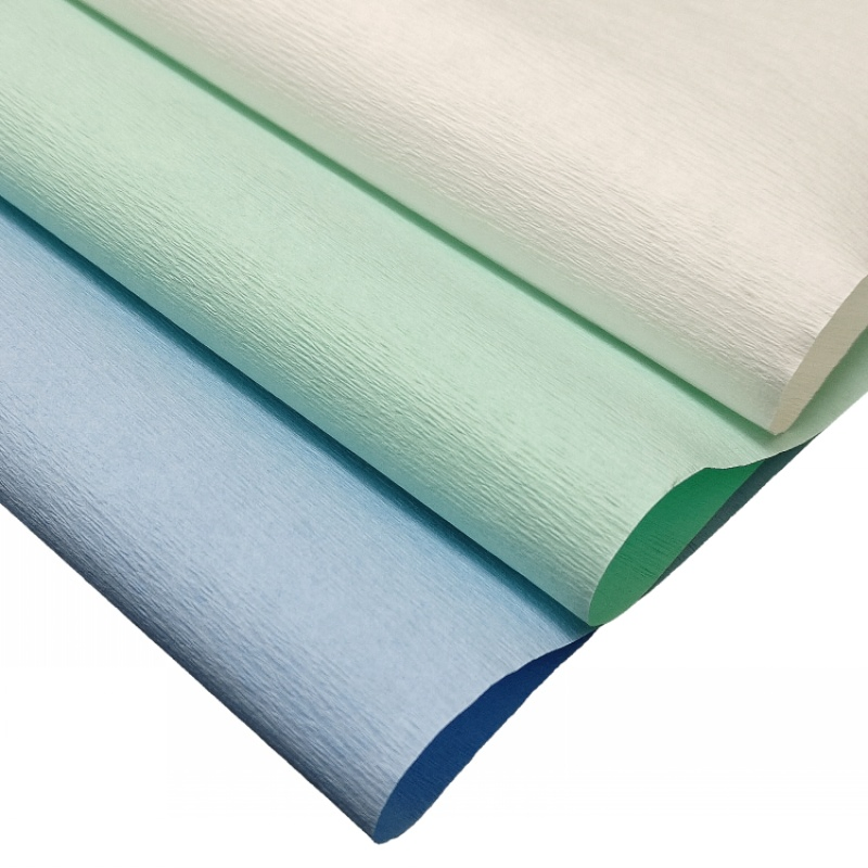 30X30cm Medical Grade Crepe Paper 45 GSM 60GSM Sterilization Crepe Paper Green