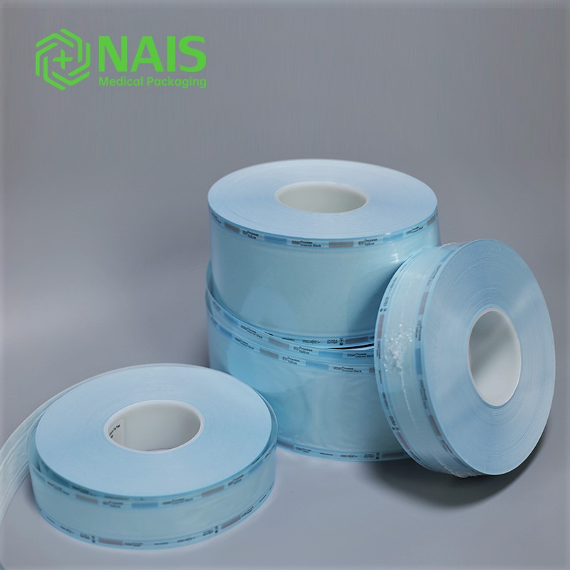 Steam and Eo Sterilization Heat Sealing Flat Packaging Sterilization Pouch Medical Roll Reel