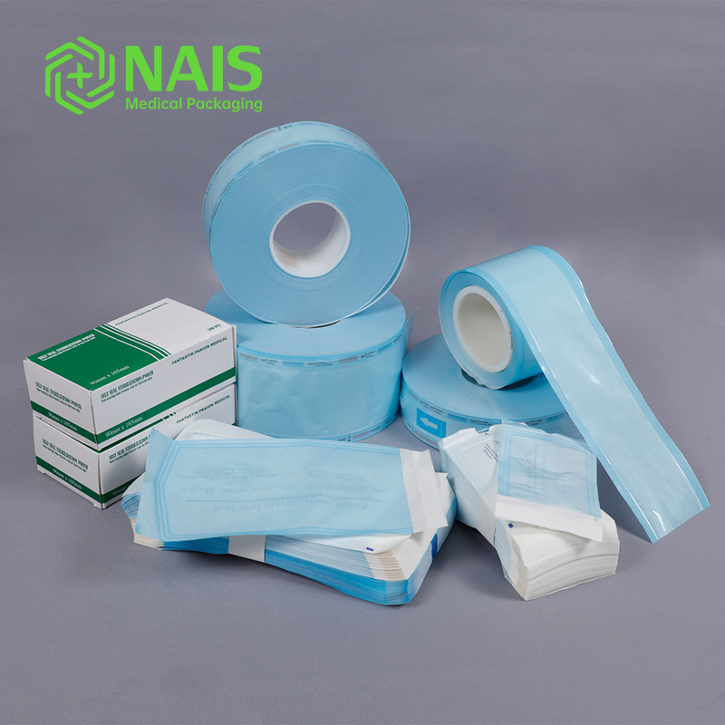 Steam and Eo Sterilization Heat Sealing Flat Packaging Sterilization Pouch Medical Roll Reel