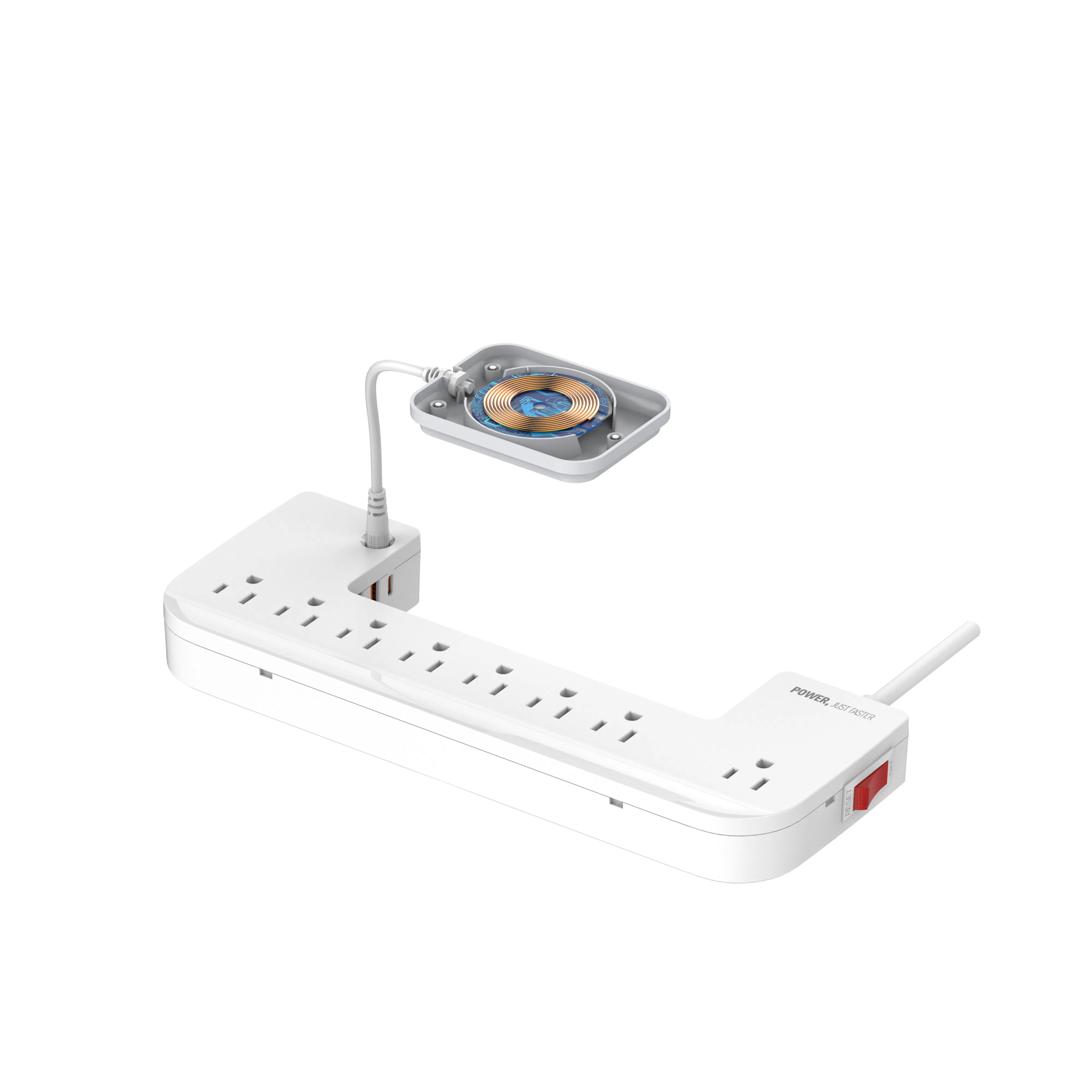 Ldnio Sn5311W 5 Us Outlets Charging Station Type Management Power Strip Support Wireless Charging and 20W Pd Fast Charging