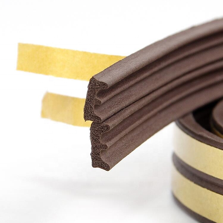 E Type Household EPDM Foam Door and Window Self-Adhesive Waterproof Sealing Strip