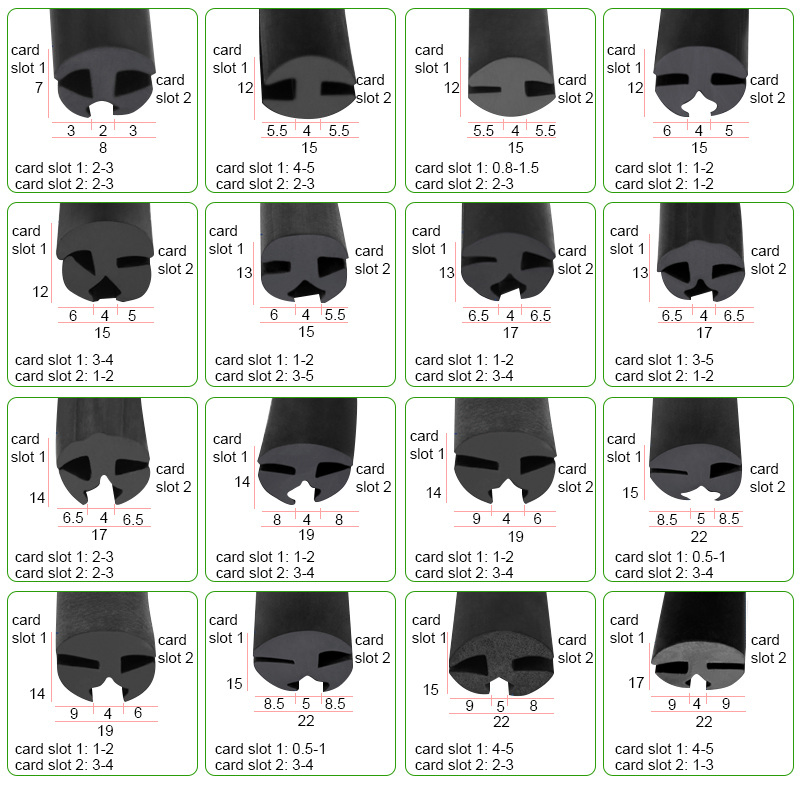 "H" Type Glass Window Seal Strips for Control Cabinets and Distribution Boxes