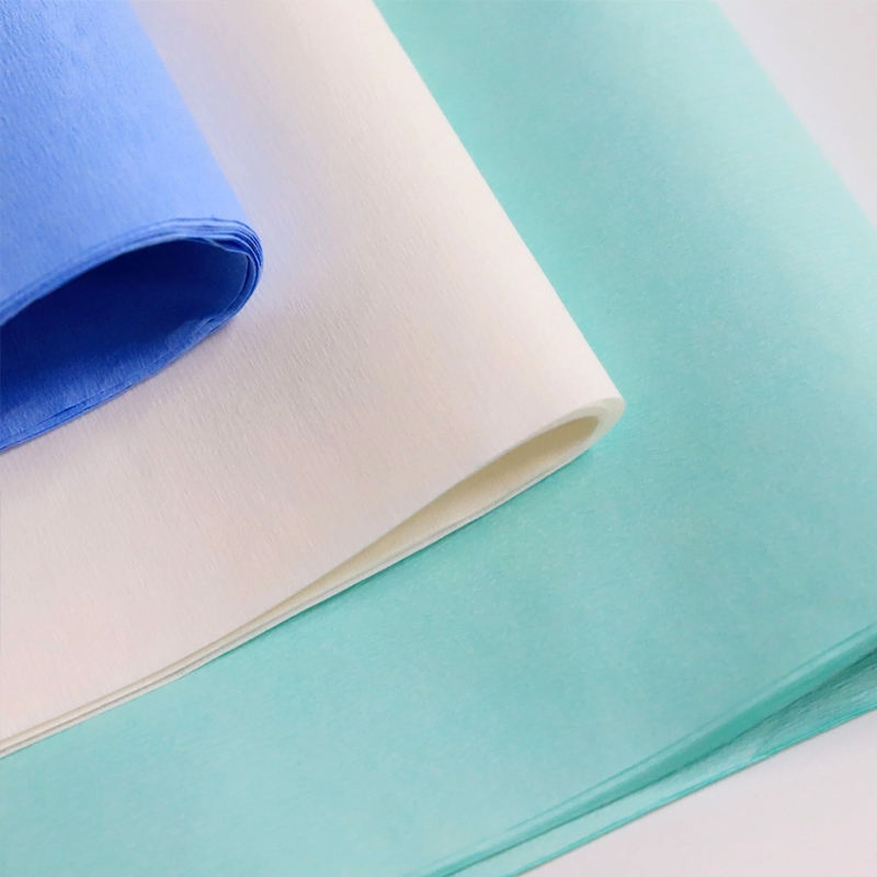 Disposable Wood Pulp Crepe Paper, Medical-Grade Soft Crepe Paper