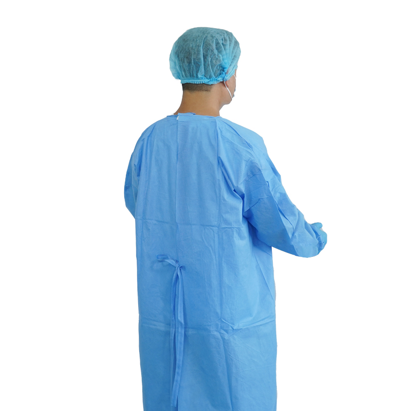 Non Sterile or Sterile Antistatic Waterproof Disposable SMS Non Woven Surgical Gown