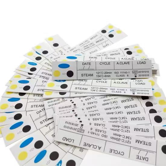 Chemical Indicators Strips for Steam Sterilization Level 4 Sterilization Biological Indicator Card Monitoring System