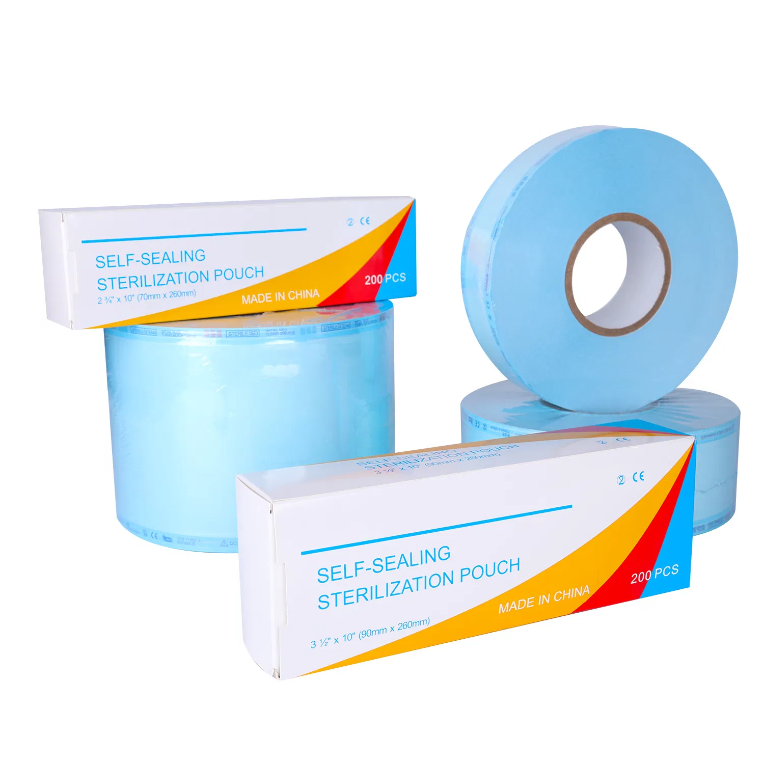 Sterilization Flat Pouch Reel Sterilization Gusseted Sterilization Pouch Roll