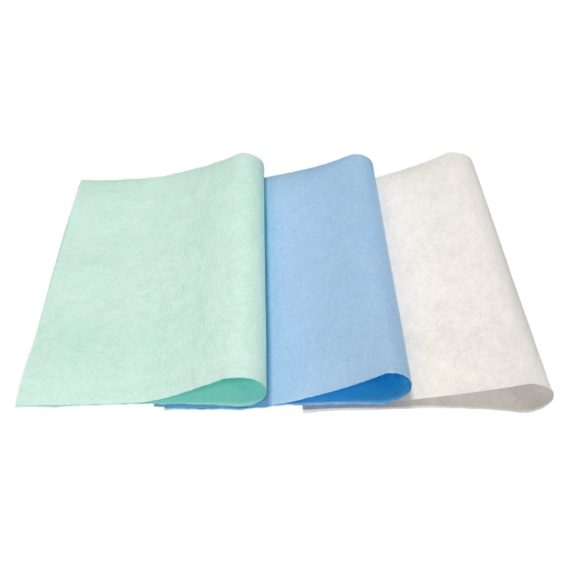 60GSM Medical Grade Sterilization Crepe Paper Green/Blue 500-1000mm Customized OEM