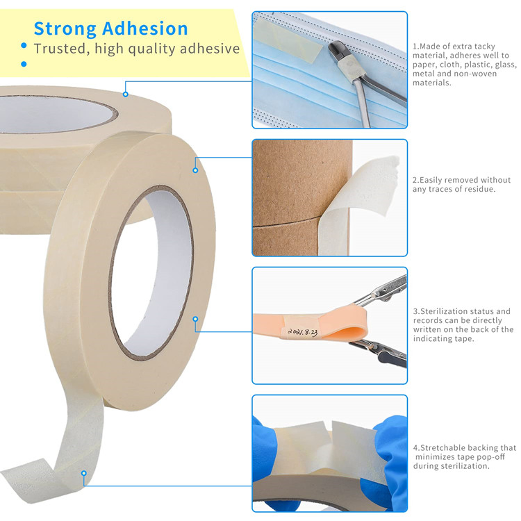 SJ Hospital Supplies Autoclave Medical sterilization Indicator Tape Steam Indicator Tape