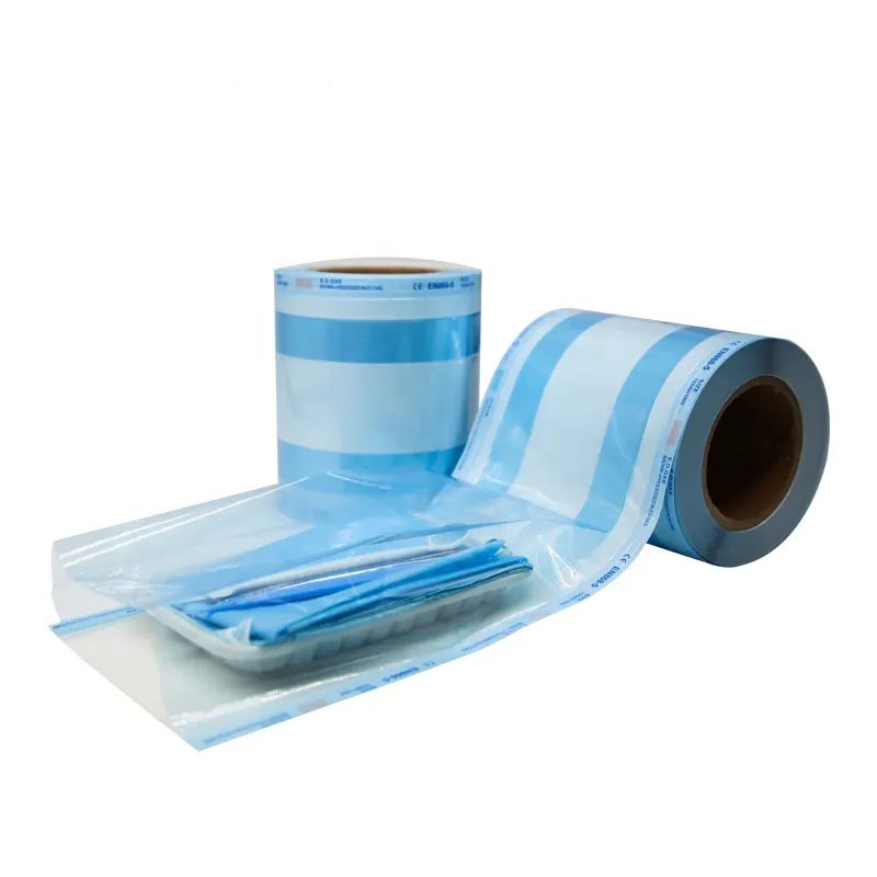 in Stock Disposable Medical Surgical Heat Sealing Sterilization Roll Flat Reel