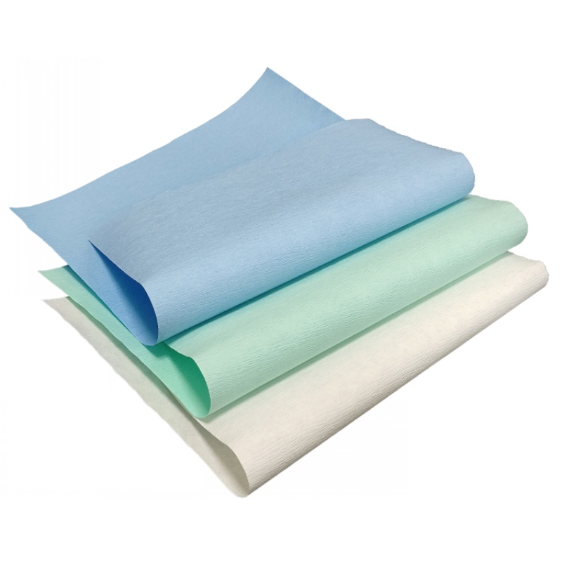 Premium Quality 45/60GSM Medical Crepe Paper Blue/Green Sterilization Crepe Paper Medical Grade