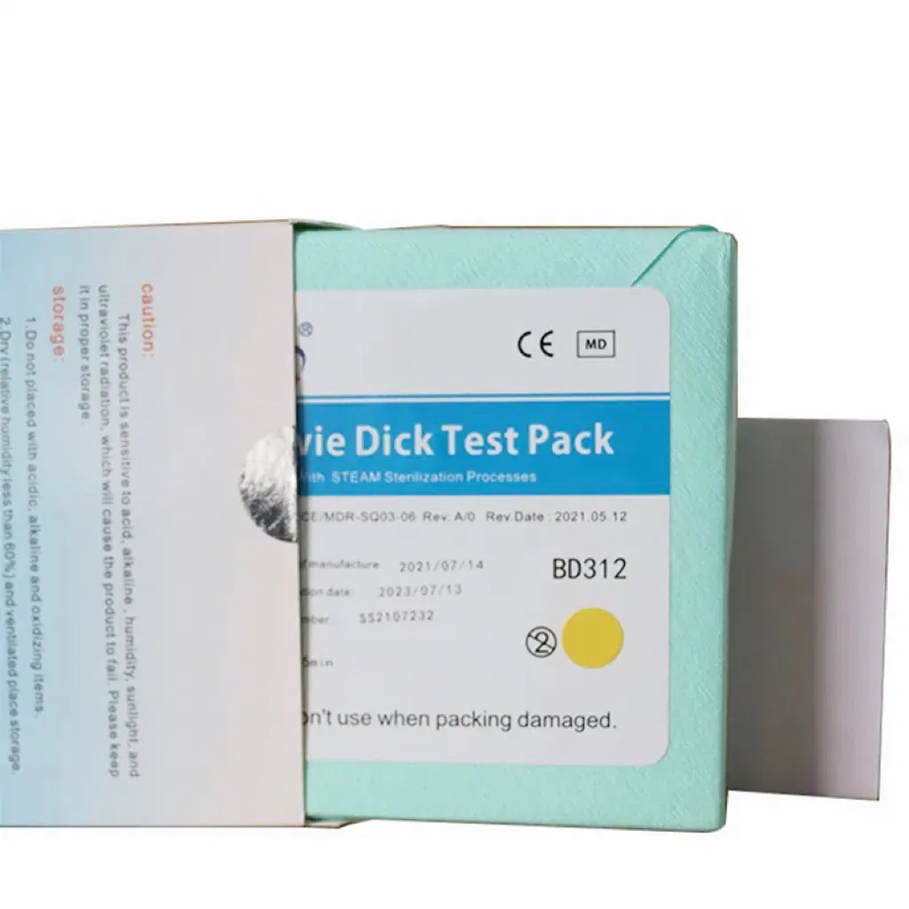 Bd Test Pack Bowie Dick Test Pack for Steam Sterilization Indicator