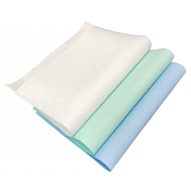 Premium Quality 45/60GSM Medical Crepe Paper Blue/Green Sterilization Crepe Paper Medical Grade