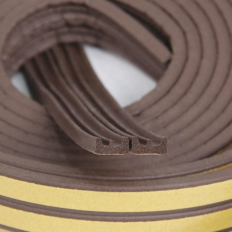 E Type Household EPDM Foam Door and Window Self-Adhesive Waterproof Sealing Strip