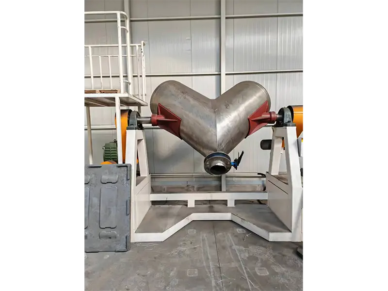 Powder mixing machine, powder heating oven and mesh vibration machine for FCW production