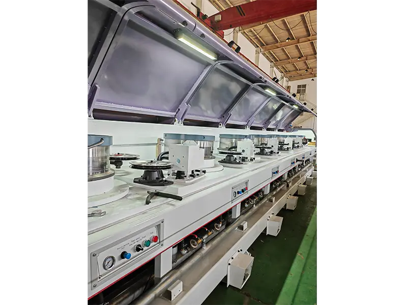 Ultrasonic cleaning machine for steel strip in welding wire manufacturing
