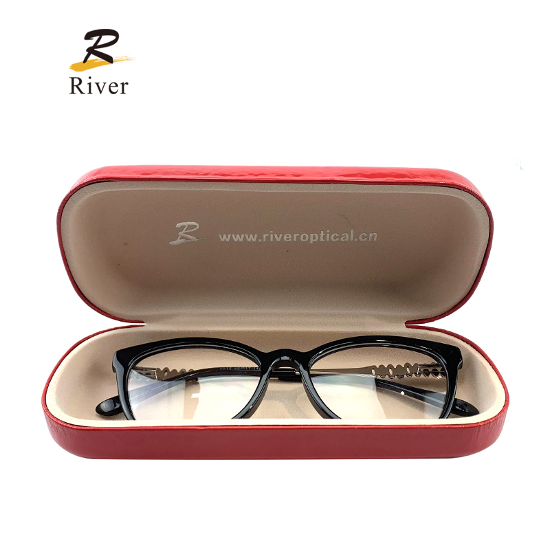 High-Quality  Metal Case RIC213 Custom Logo Hard Optical Eyeglass Case Metal and Leather Glasses Box Eyewear Accessories for Spectacles Supplier, Suppliers