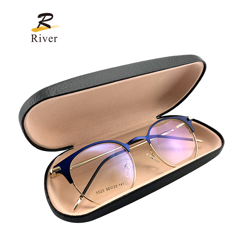 High-Quality Metal Case RIC256 Glasses Black Glasses Case Box Sunglasses Custom Logo Supplier, Factory