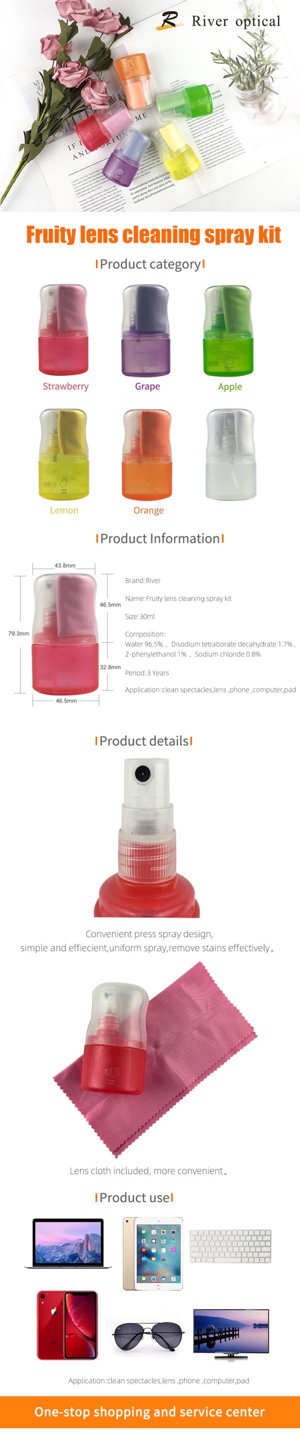 Wholesale lens cleaner spray presentation